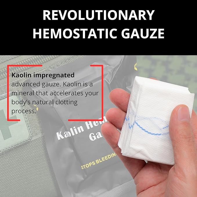 First Aid Advanced Quick Clotting Combat - Flexible Hemostatic - Stop The Bleed kit Faster Wound