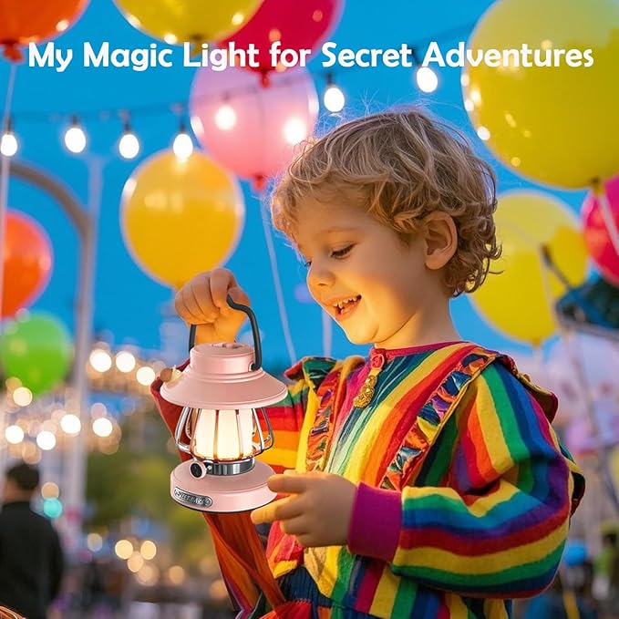 Camping Lantern for Kid Toddler Flashlight with Soft Light & Eye Protection Indoor Outdoor Hanging