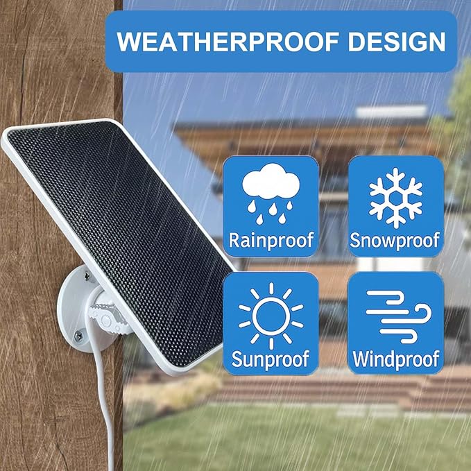 DIANMU Solar Panel for Ring Camera, Solar Panel Charger for Ring Spotlight Cam/Plus/Pro Battery