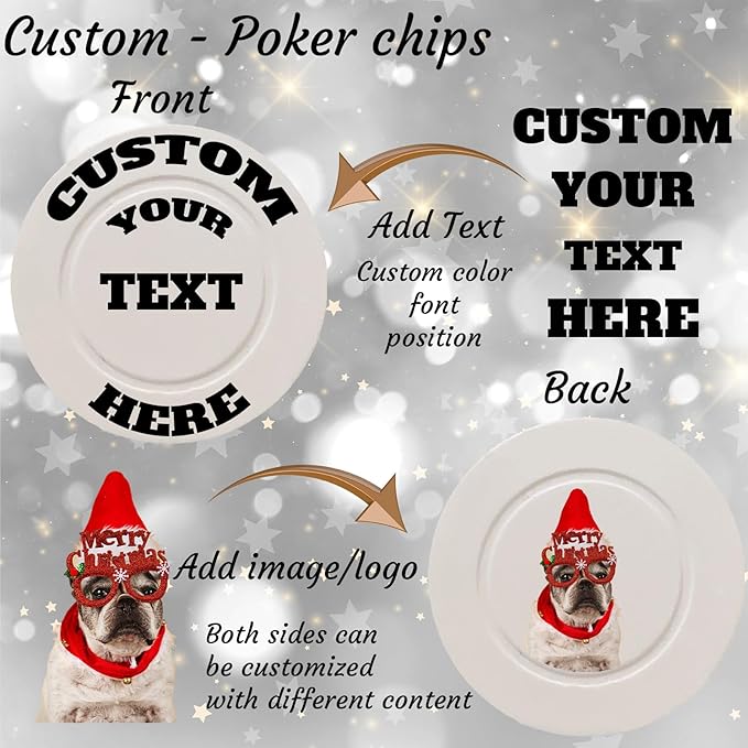 Custom Poker Chips Personalized Plastic Poker Chips with Logo Funny Parties Chips Print Your Photo