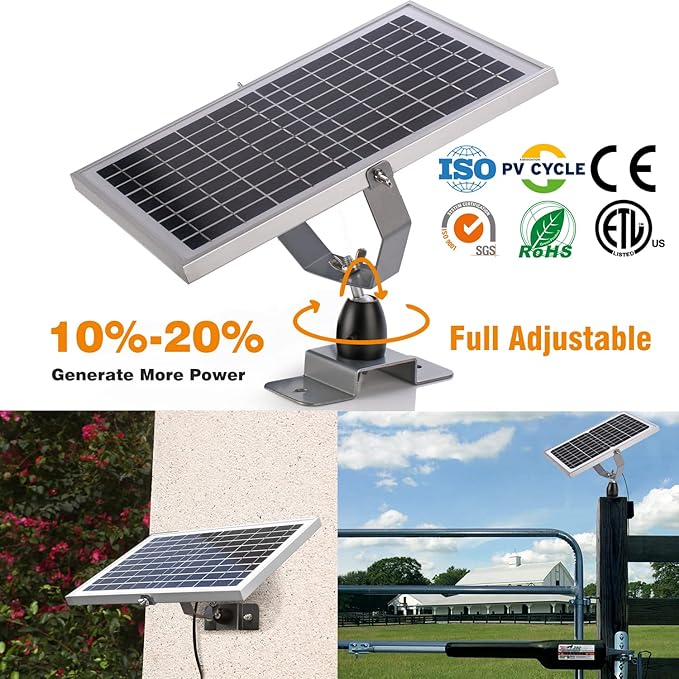 SUNER POWER 10W 12V Solar Battery Charger Maintainer, Built-in Smart MPPT Charge Controller