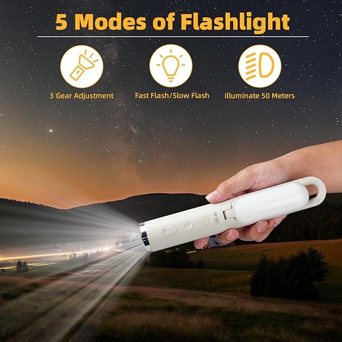 LED Camping Lantern, Rechargeable Emergency Light for Power Outages, Portable Outdoor Flashlight, 9