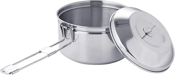 Fire-Maple Antarcti 1.0 Liter Stainless Steel Camping Bowls with Locking Lid, Camping Cook Pot