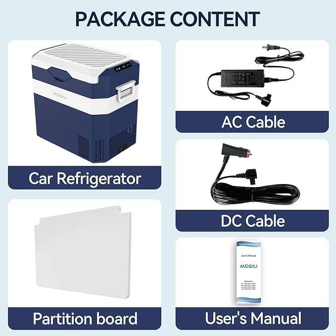 12 Volt Refrigerator Car Fridge Portable 12V 40 Quart Freezer Compressor Cooler 12V/24V DC 110～240