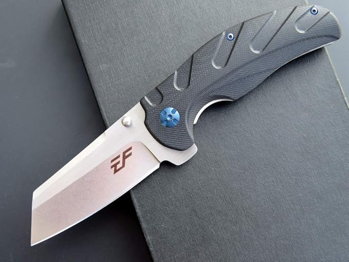 Eafengrow EF932 Pocket Knife G10 Handle D2 Steel Blade Knife with Ball Bearing Safe Open Flipper