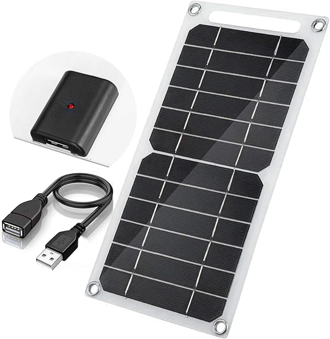 Mini 5V 6W USB Solar Panel, Portable 5 Volt 6 Watt High Efficiency Monocrystalline Solar Panel