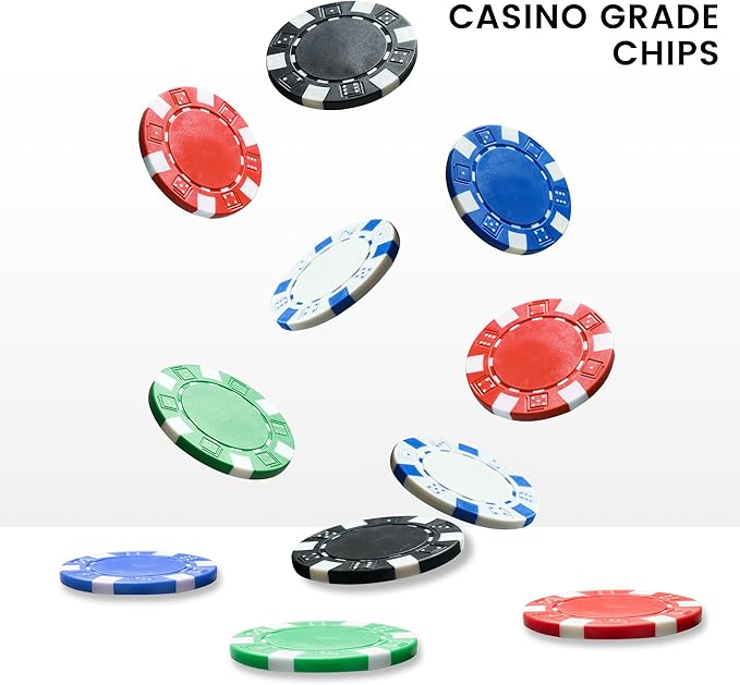 Boyzhood Poker Chips,Poker Set with Aluminum Travel Case,11.5 Gram Poker Chips Set for Texas Holdem