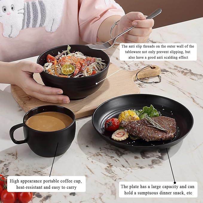 Berglander Camping Mess Kits for 2 Person, Silverware Set Spoons Forks Knives, Camping Essentials