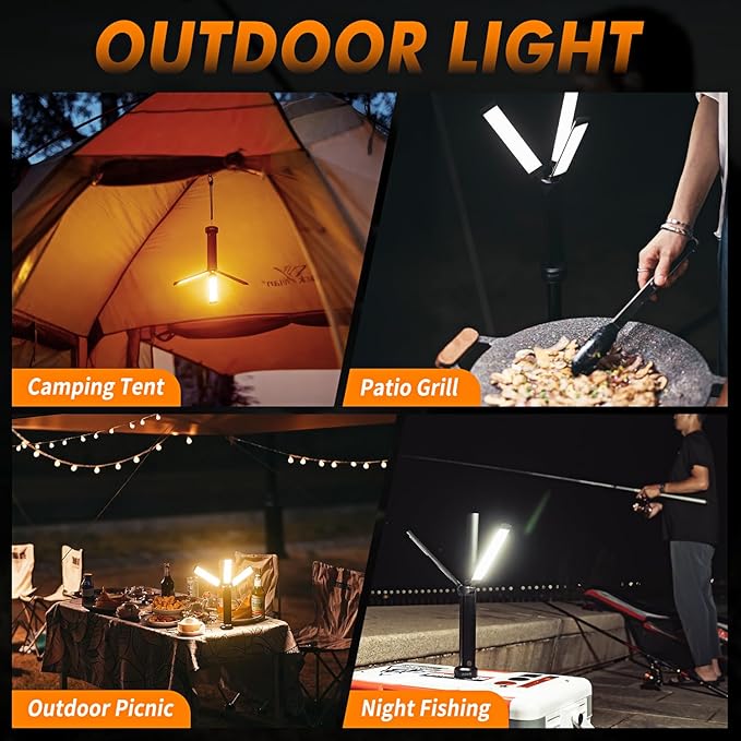 Rechargeable Camping Light with Remote,Dimmable Outdoor Lantern,26-Hour Runtime,3 Colors 5