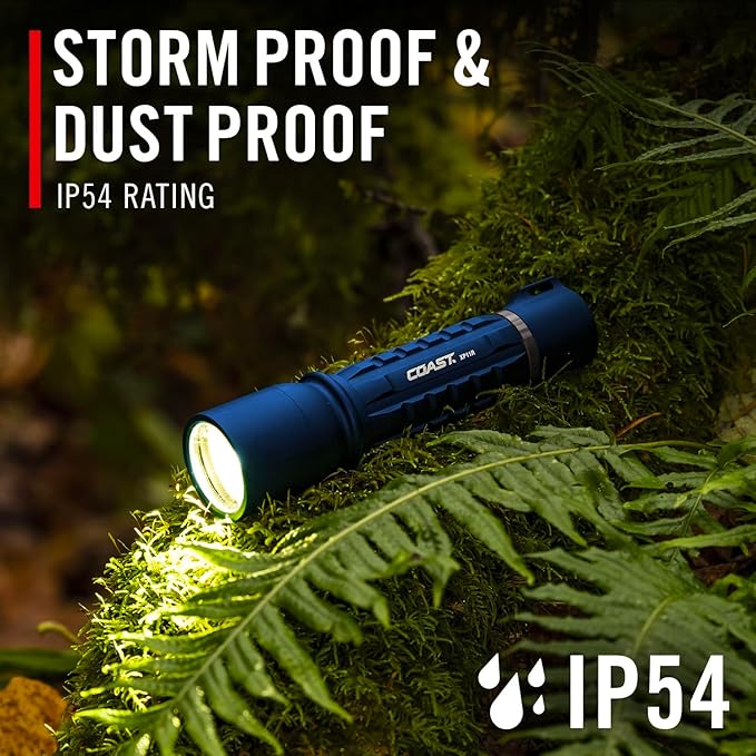 Coast XP11R 2600 Lumen USB-C Rechargeable LED Flashlight with Slide Focus®?¯and Pure Beam® Focusing