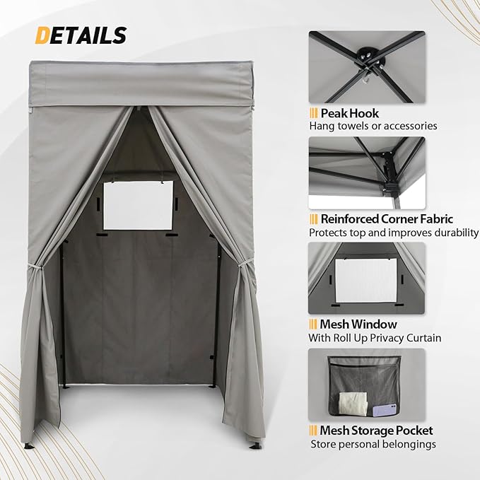 EAGLE PEAK Flex Compact 4x4 Pop-up Canopy Changing Room, Portable Privacy Dressing Room for Indoor