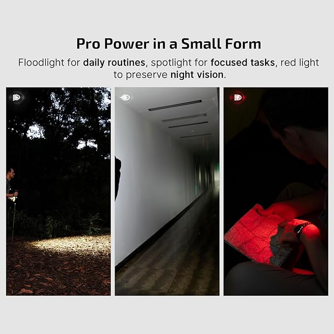 OLIGHT Oclip Pro EDC Flashlight Clip-on Light, Rechargeable 500 Lumens with Three Lighting