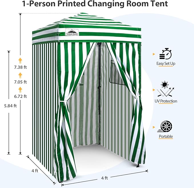 EAGLE PEAK Flex Ultra Compact 4x4 Pop-up Canopy, Sun Shelter, Changing Room, Portable Privacy
