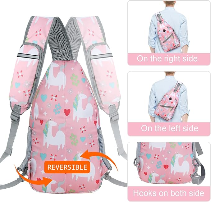 ZOMAKE Sling Bag,Small Crossbody Sling Backpack,Water Resistant Shoulder Daypack for Travel,Anti