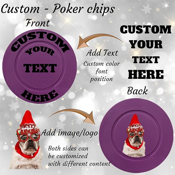 Custom Poker Chips Personalized Plastic Poker Chips with Logo Funny Parties Chips Print Your Photo