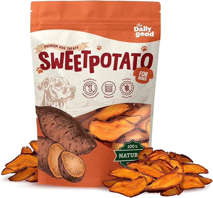 Sweet Potato Chews for Dogs- 100% All-Natural Single Ingredient Dog Treats- Crispy & Crunchy