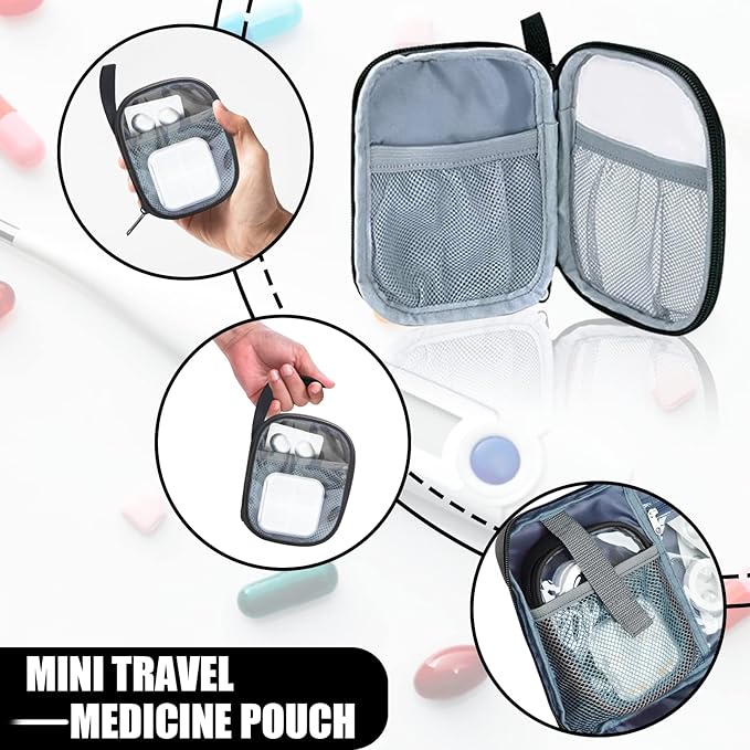 Medicine Storage Bag, Medical Bag Pill Bottle Organizer for Emergency, Medicine Box Empty with