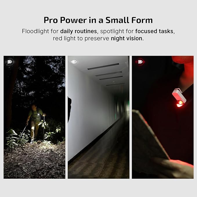 OLIGHT Oclip Pro EDC Flashlight Clip-on Light, Rechargeable 500 Lumens with Three Lighting