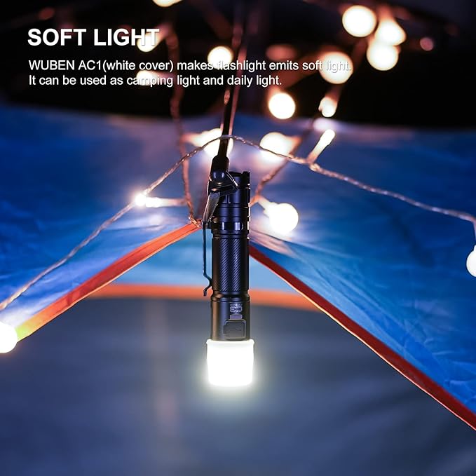 WUBEN AC1 3 Colors Flashlight Diffuser Durable Compatible with 24.5-26mm Diameter Lamp Caps for C3