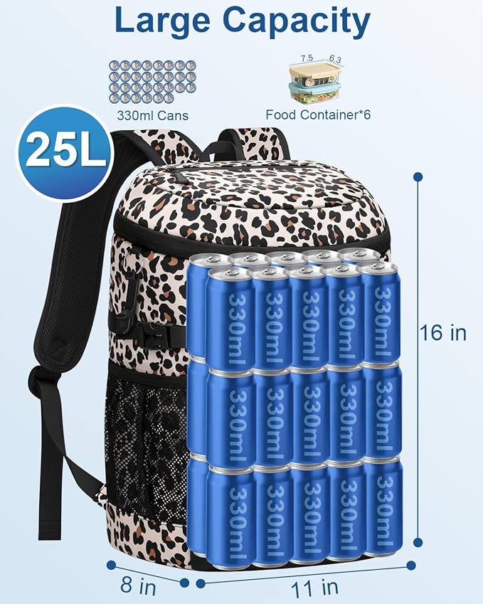 Cooler Backpack Insulated Waterproof,30 Cans Backpack Coolers Leakproof Lunch Backpack for Men