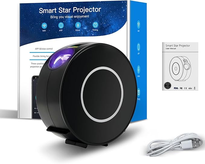 Star Projector, Galaxy Projector for Bedroom, Smart APP & Voice Control Galaxy lamp, Compatible