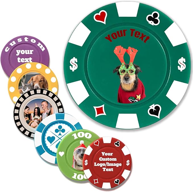 Custom Poker Chips Personalized Plastic Poker Chips with Logo Funny Parties Chips Print Your Photo