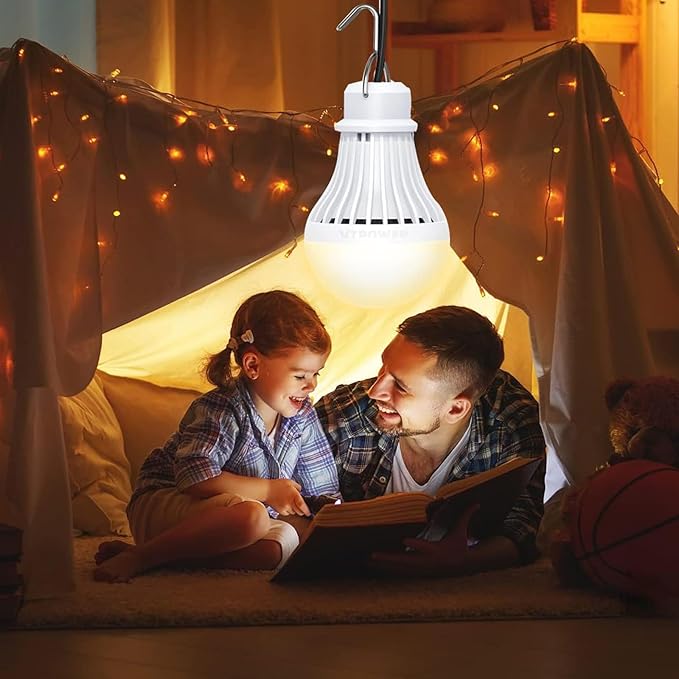 4 Pack USB Light Bulb, USB LED Camping Light Lantern, 8.2 ft Extra Length Cord Tent Light with USB