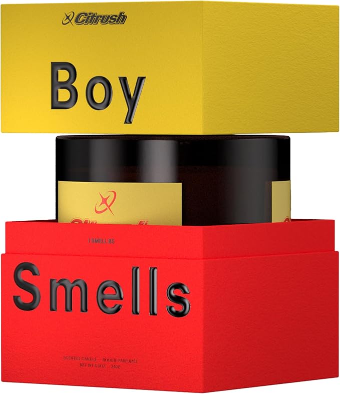 Boy Smells Citrush Candle – Bright Citrus Aroma – Warm Musk Finish – Pomelo Oil – Clean Burning
