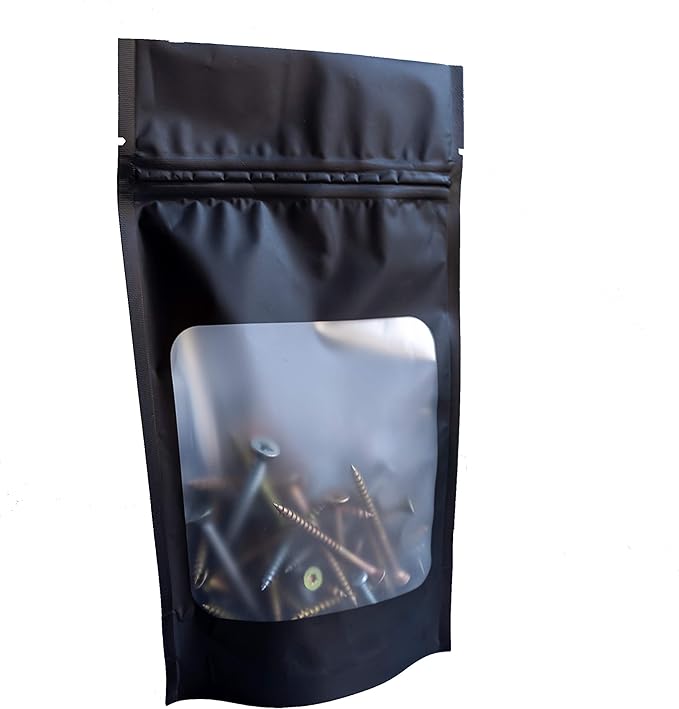 HANSER | Smell Proof Odorless Mylar Resealable Foil Pouch Bags with clear Window | Stand up bottom