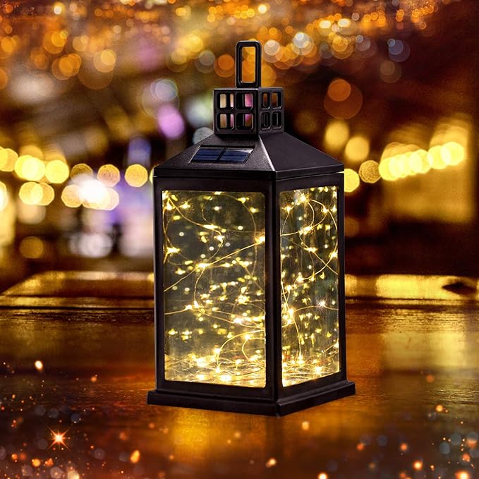 Solar Lantern Lights Outdoor SUNWIND Waterproof Solar Table Lamp Hanging Lighting with 40 Warm