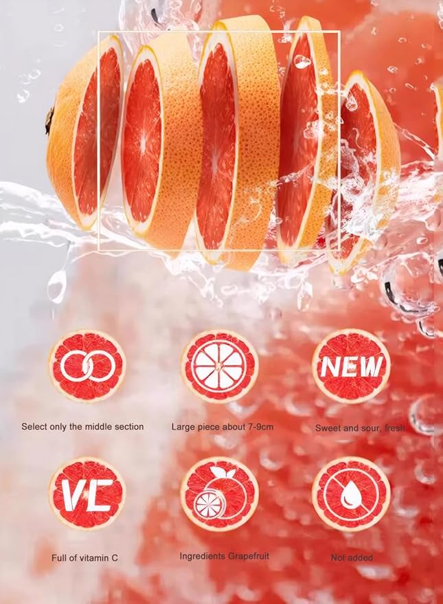 AFKCCPD Dried Grapefruit Slices, 7oz/200g Dehydrated fruit for cocktails Garnishes for Drinks