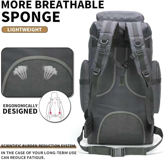 Hiking Backpack for Men 70L/100L Camping Backpack Military Rucksack Molle 3 Days Assault Pack for