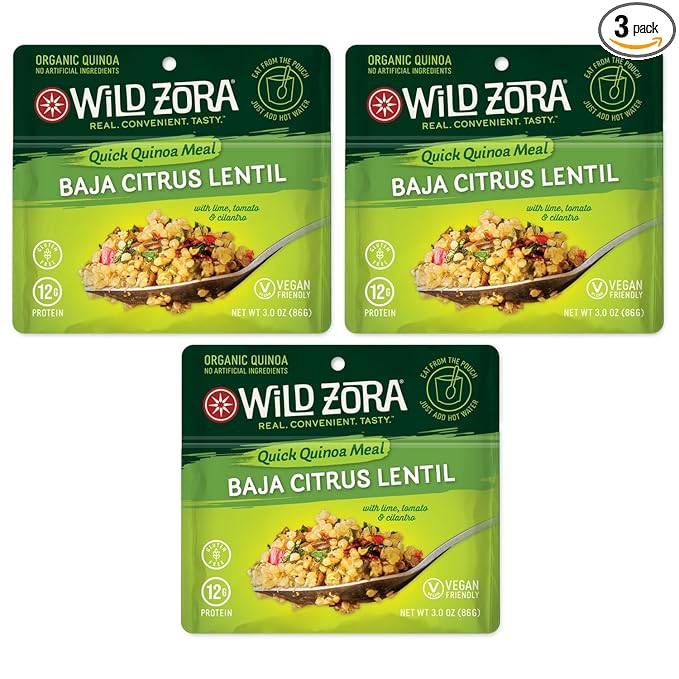 Wild Zora Instant Organic Quinoa Meals - Quick & Tasty Prepared Quinoa Bowls, Pantry Staples