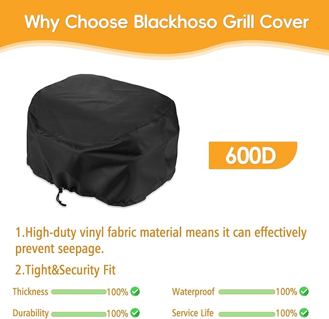 Grill Cover for Weber Lumin Electric Grill, Lumin Compact Grill, 600D Heavy Duty Waterproof UV