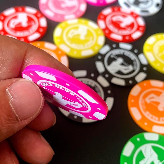 100-1000 Custom Plastic Bar Tokens Poker Chips, Personalized Your Logo or Text, Both Sided Full