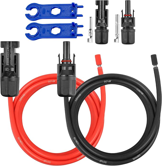 10 FT 10AWG Solar Panel Extension Cable,10 Gauge Extension Cord,5FT 10FT 20FT 30FT 50FT 100FT Solar