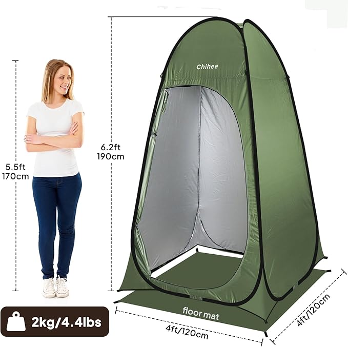 Chihee Outdoor Privacy Shelter Pop Up Camping Bathroom Tent Pod Portable Changing 1 Room Instant