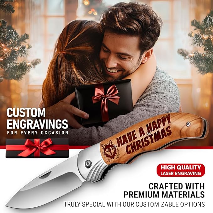 Custom Knife for Men and Women - Personalized Idea Gifts - Engraved Gifts for Dad Husband Boyfriend