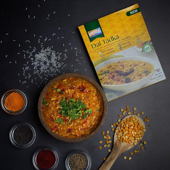 Ashoka Meals 1932, Plant-Based Lentils Curry, All-Natural Ready to Eat Meals, Authentic Dal Tadka