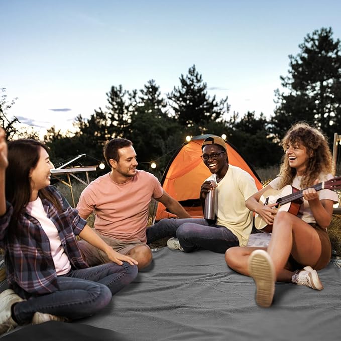 Fleece Waterproof Outdoor Blanket - Windproof Stadium Blanket for Camping, Picnics, and Sports Stay