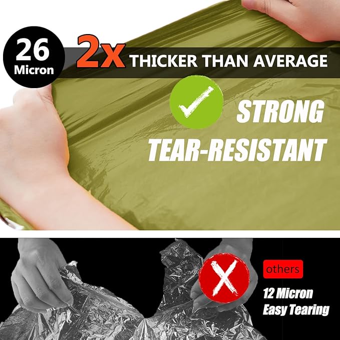 Frelaxy Emergency Blanket 2-Pack/4-Pack, Extra-Thick Extra-Large Space Blankets with Whistles
