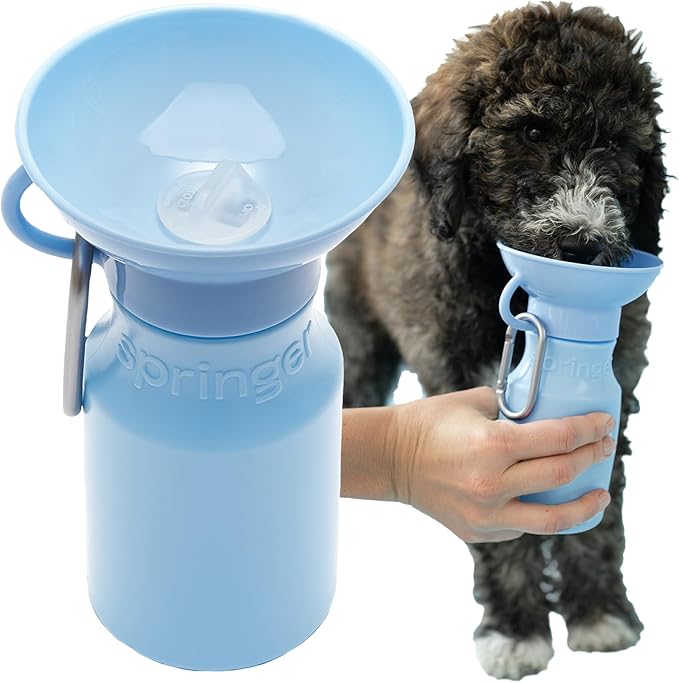 Springer Dog Water Bottle | Portable Travel Water Bottle Dispenser for Dogs | Dog Gift Seen on