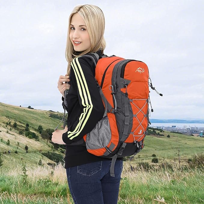 INOXTO lightweight Hiking Backpack 35L/40L Hiking Daypack with Waterproof Rain Cover for Travel