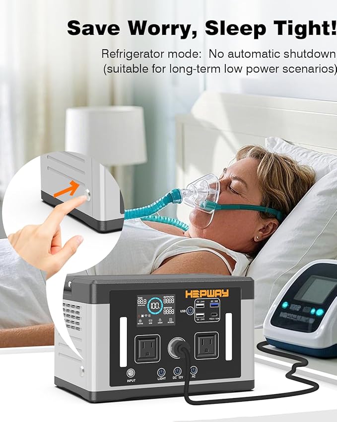 Portable Power Station 700W,577Wh Solar Generator Surge 1000W Pure Sine Wave 120V AC DC