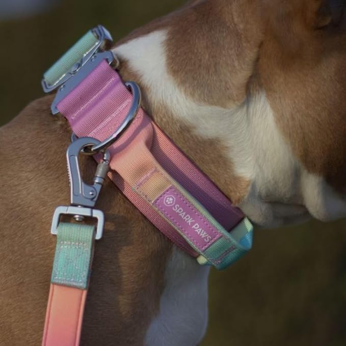 Spark Paws Tactical Dog Collar - Heavy Duty, Premium Quality, Thick and Durable for Large and