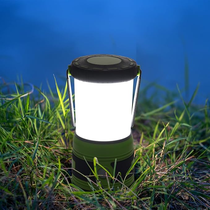 LED Camping lamp Super Bright 1500 lumens 4 Light Modes Dimmable searchlight Battery-Powered