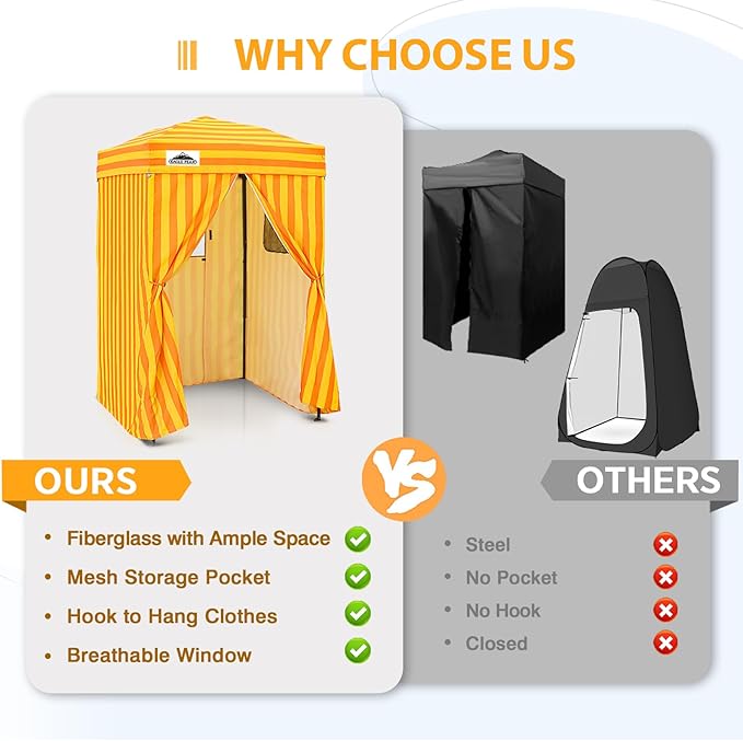 EAGLE PEAK Flex Ultra Compact 4x4 Pop-up Canopy, Sun Shelter, Changing Room, Portable Privacy