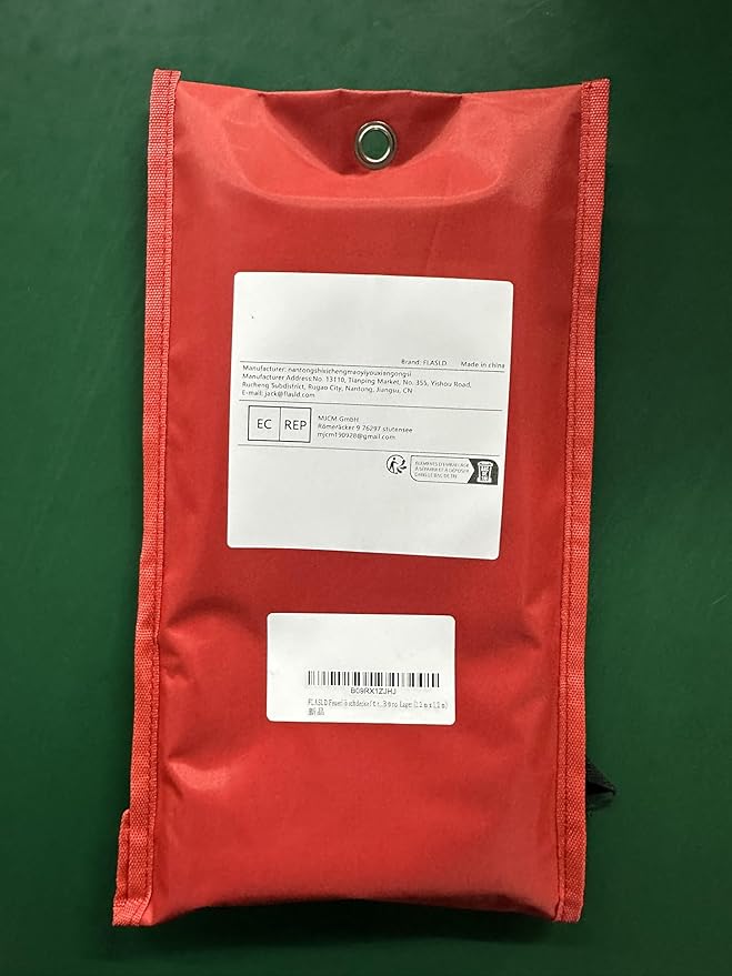 FLASLD Fire Blanket for Home and Kitchen, Fiberglass Fire Blankets Emergency for People, Flame