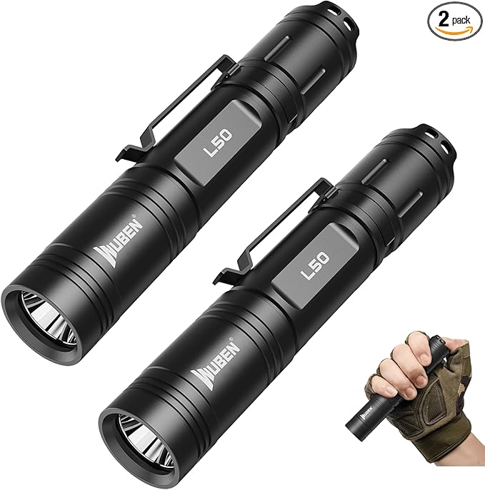 WUBEN L50 Tactical Flashlight, 1200 High Lumens Flashlight Rechargeable, LED Flash Light IP68