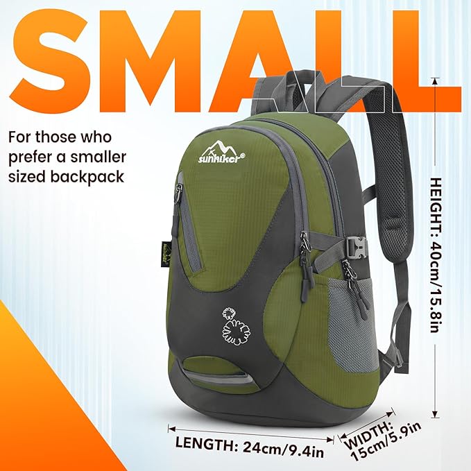sunhiker Cycling Hiking Backpack Water Resistant Travel Backpack Lightweight SMALL Daypack M0714